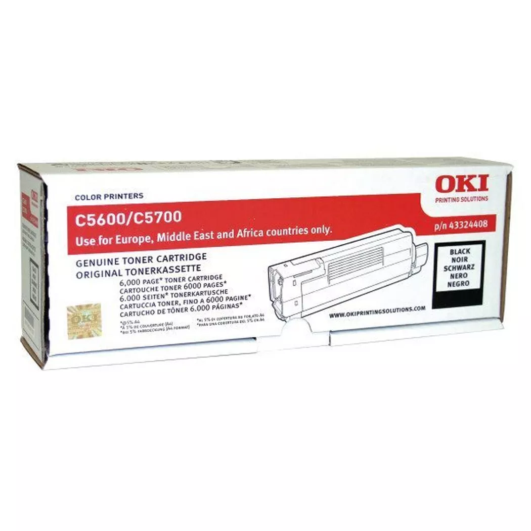 OKI – Toner schwarz 43324408 C5600/5700 6000 Seiten, One Size