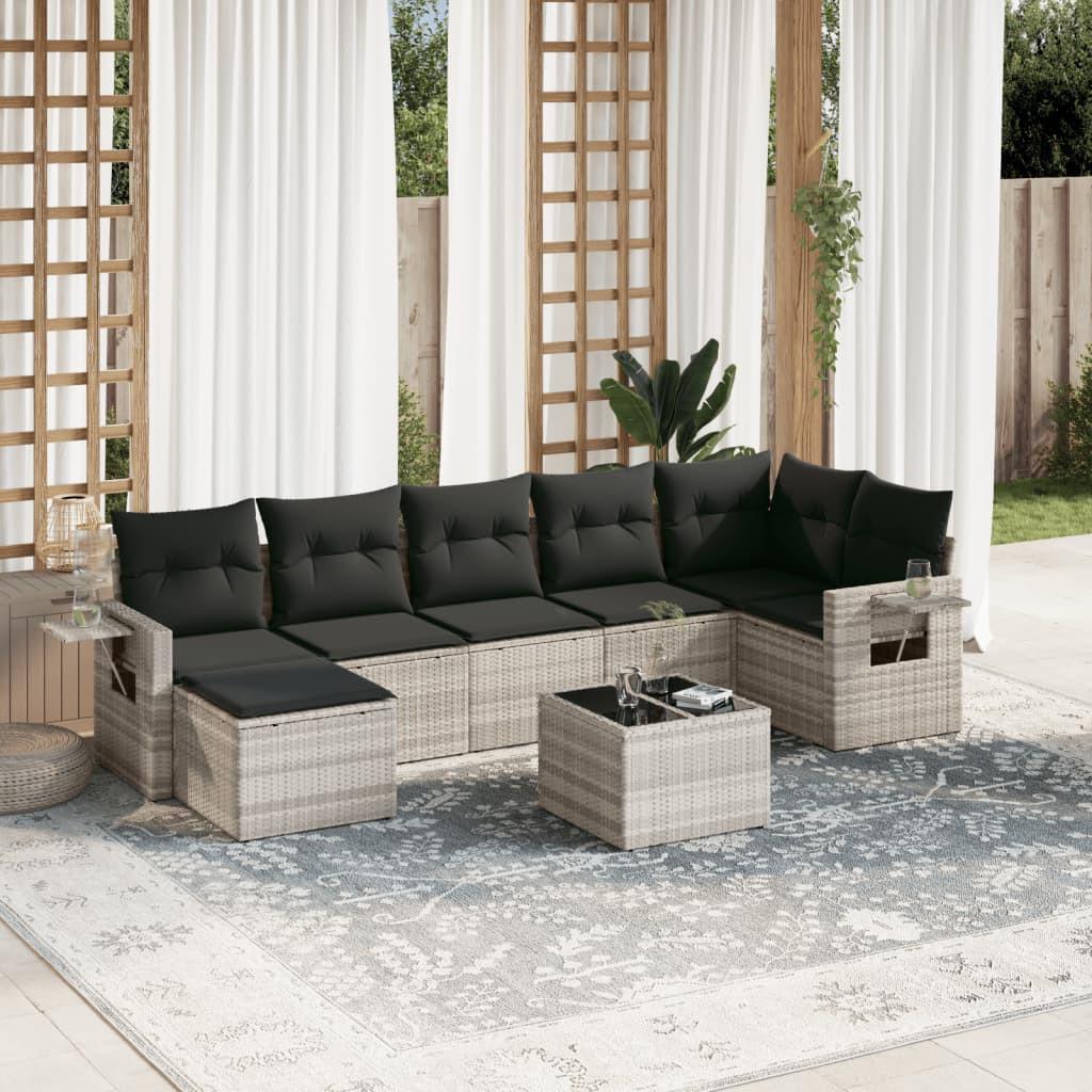 VidaXL set divano da giardino Polirattan  