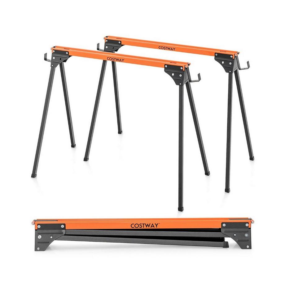 Northix 2 chevalets de travail pliables pour échafaudage, supporte jusqu'à 500 kg, 96,5 x 47 x 76 cm.  
