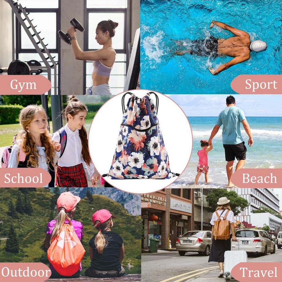 Only-bags.store  Turnbeutel mit Kordelzug, Turnbeutel Rucksack Tasche faltbar 