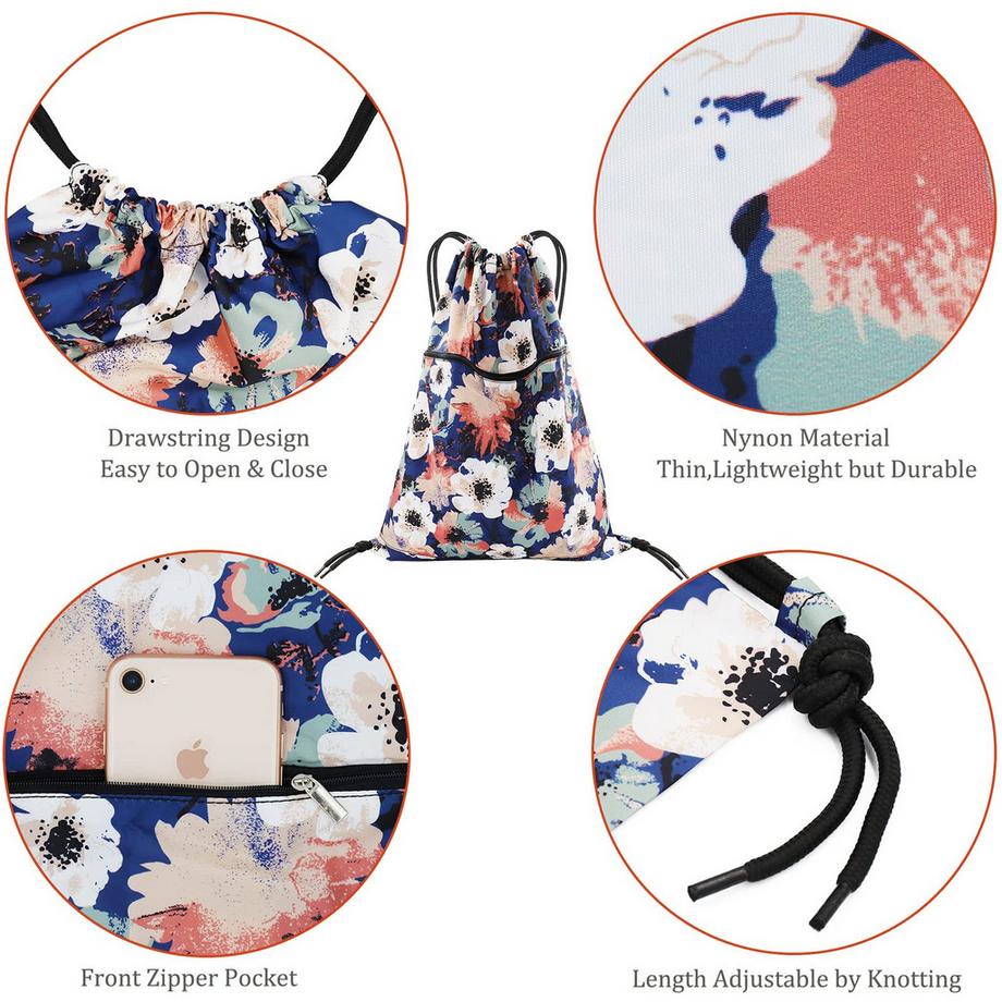 Only-bags.store  Turnbeutel mit Kordelzug, Turnbeutel Rucksack Tasche faltbar 