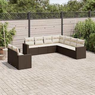 VidaXL set divano da giardino Polirattan  