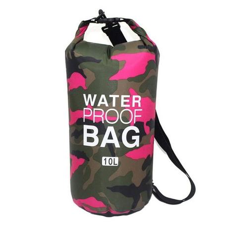 eStore  Wasserdichte Tasche 10 L, Camouflage - Rosa 