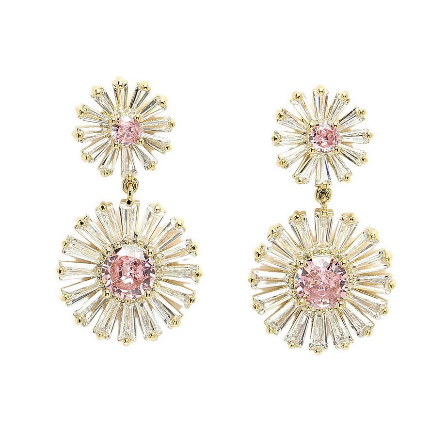 Collection Diva Boucles d'oreilles goutte double marguerite