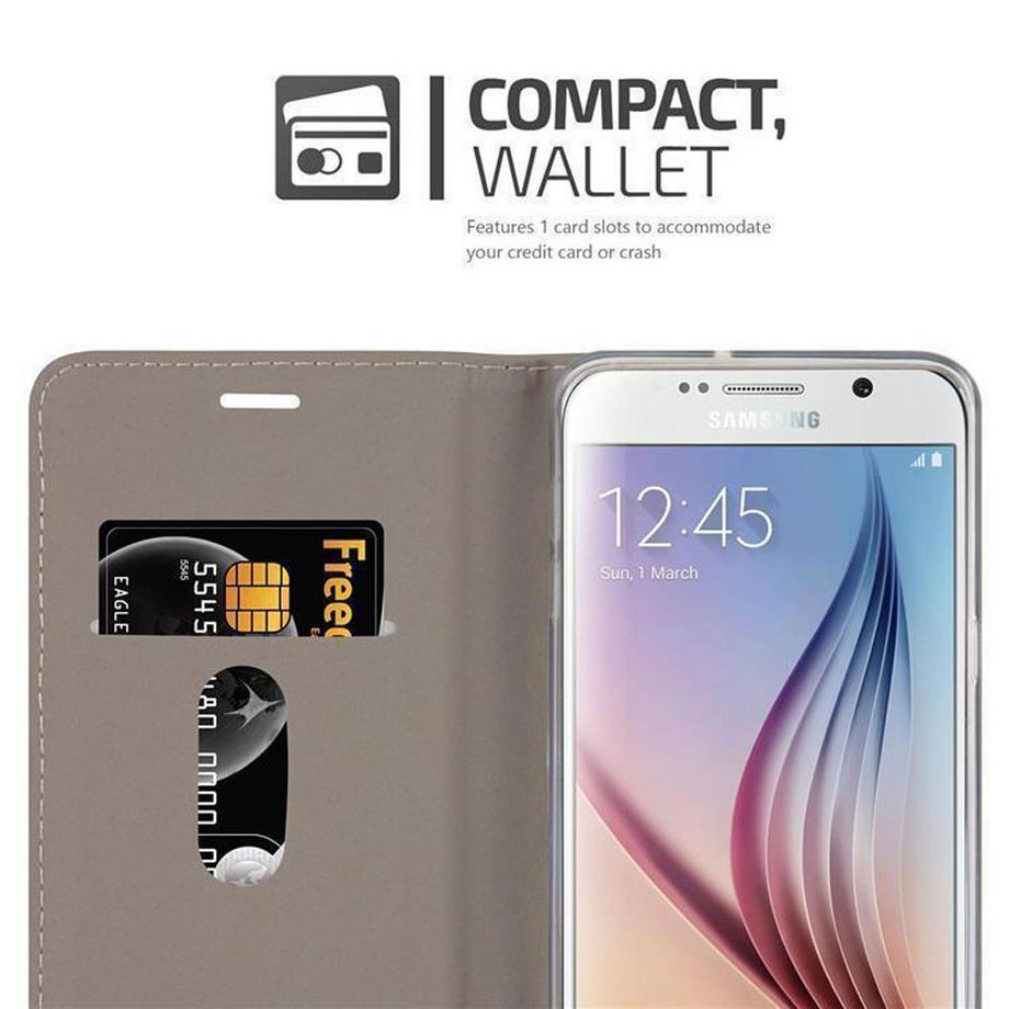 Cadorabo  Hülle für Samsung Galaxy S6 EDGE PLUS Magnetverschluss, Kartenfach 