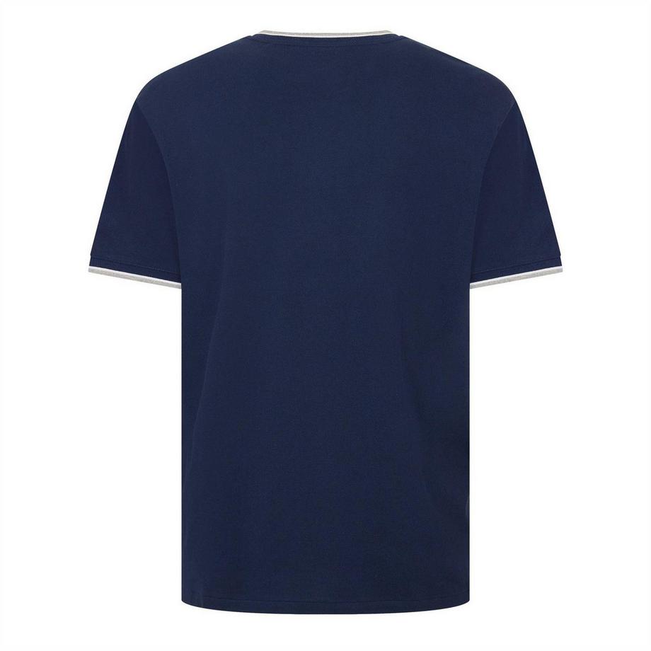 Ralph Lauren T-Shirt à Bordure Contrastée et Logo Brodé  