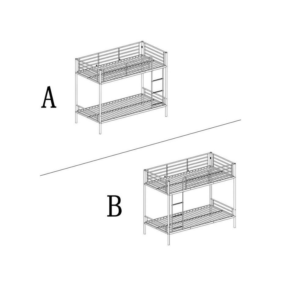 Vente-unique Letto a castello 2 Bianco DUOTIS II  