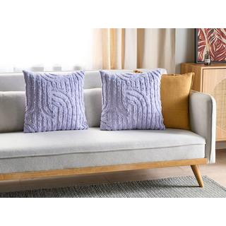 Beliani Lot de 2 coussins en Coton Moderne TELLIMA  