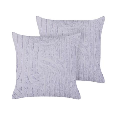 Beliani Lot de 2 coussins en Coton Moderne TELLIMA  