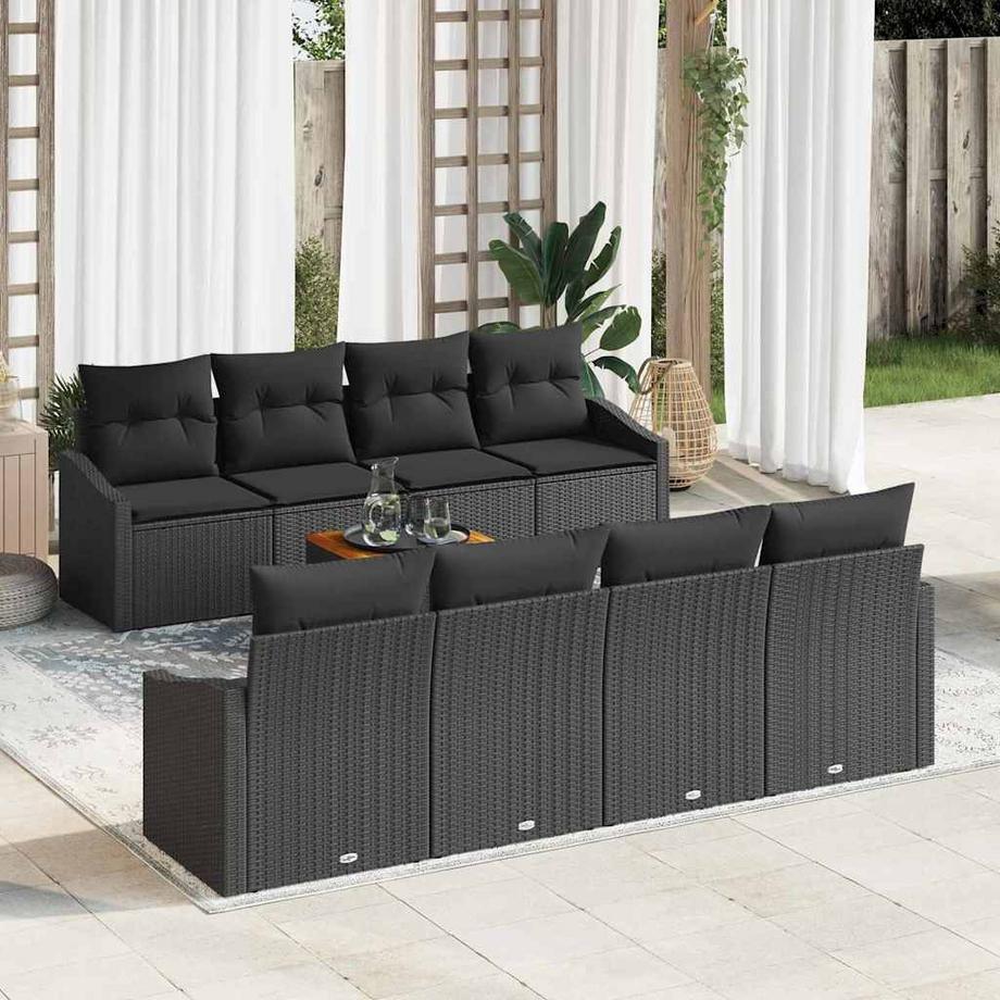 VidaXL Set Divano da Giardino Polyrattan  