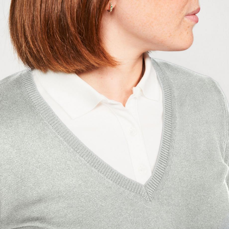 INESIS  Pullover  V-Ausschnitt Baumwolle 