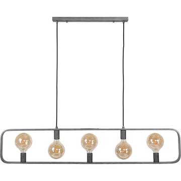 Lampe à suspension Strip 5 lumières finition argent antique
