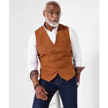 Klassisch bedruckte Blumenfutter-Weste