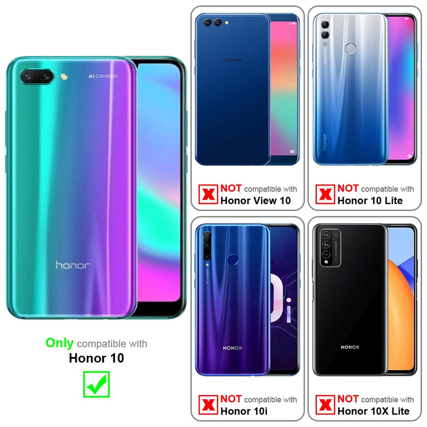 Cadorabo  Plein écran Film de protection compatible avec Honor 10 - Verre de protection d'écran trempé d'une dureté de 9H avec 3D Touch (RETAIL PACKAGING) 