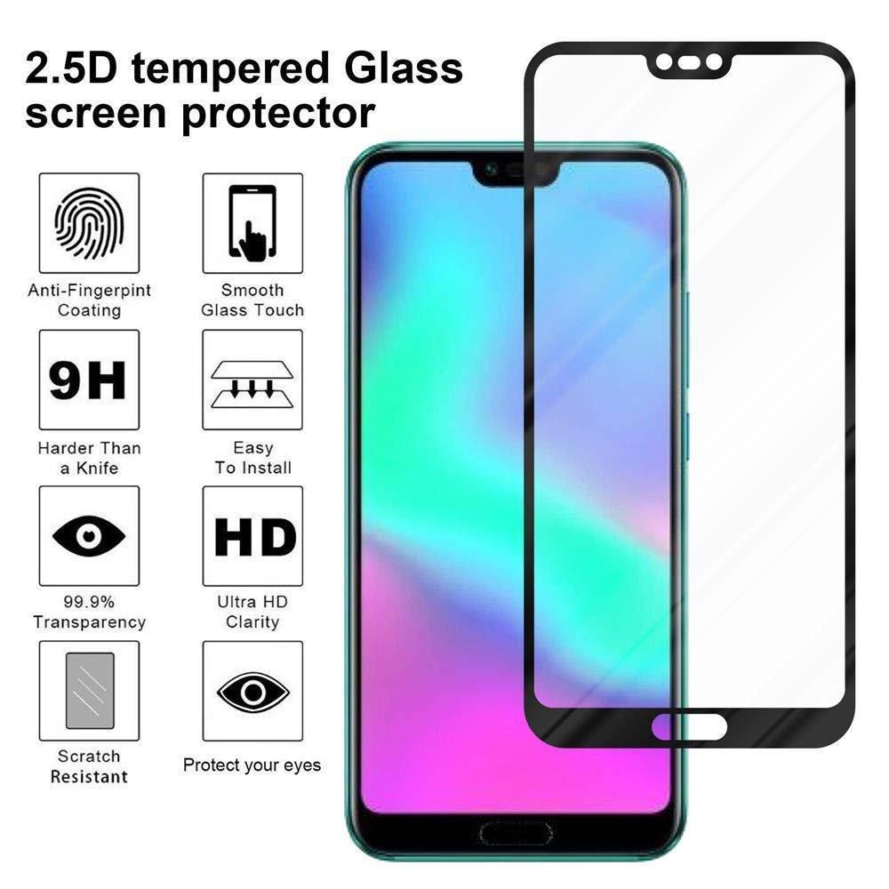 Cadorabo  Plein écran Film de protection compatible avec Honor 10 - Verre de protection d'écran trempé d'une dureté de 9H avec 3D Touch (RETAIL PACKAGING) 