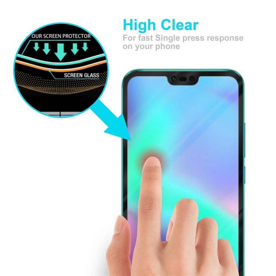 Cadorabo  Plein écran Film de protection compatible avec Honor 10 - Verre de protection d'écran trempé d'une dureté de 9H avec 3D Touch (RETAIL PACKAGING) 