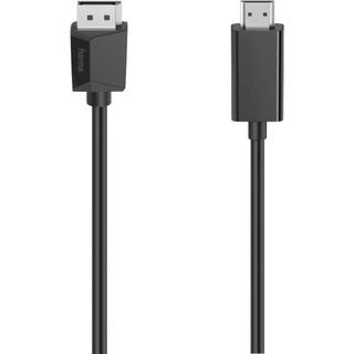 hama  Video-Kabel, DisplayPort-Stecker - HDMI-Stecker, Ultra-HD 4K, 1.5 m 
