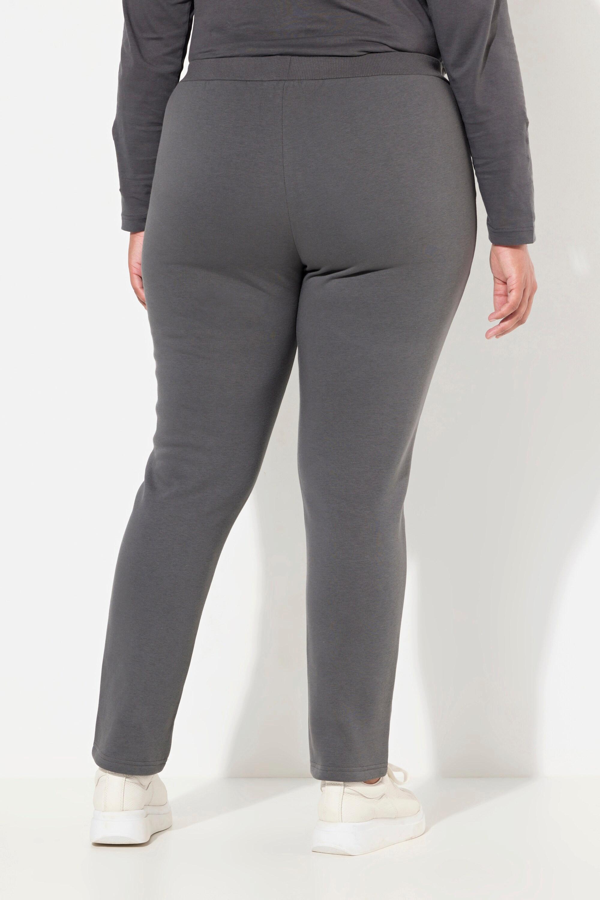 Ulla Popken  Pantalon en molleton. Intérieur doux et confortable. Taille élastique 