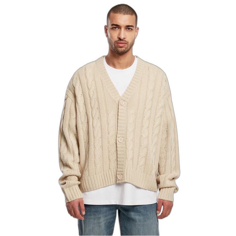 URBAN CLASSICS Cardigan Boxy in Maglia a Treccia  
