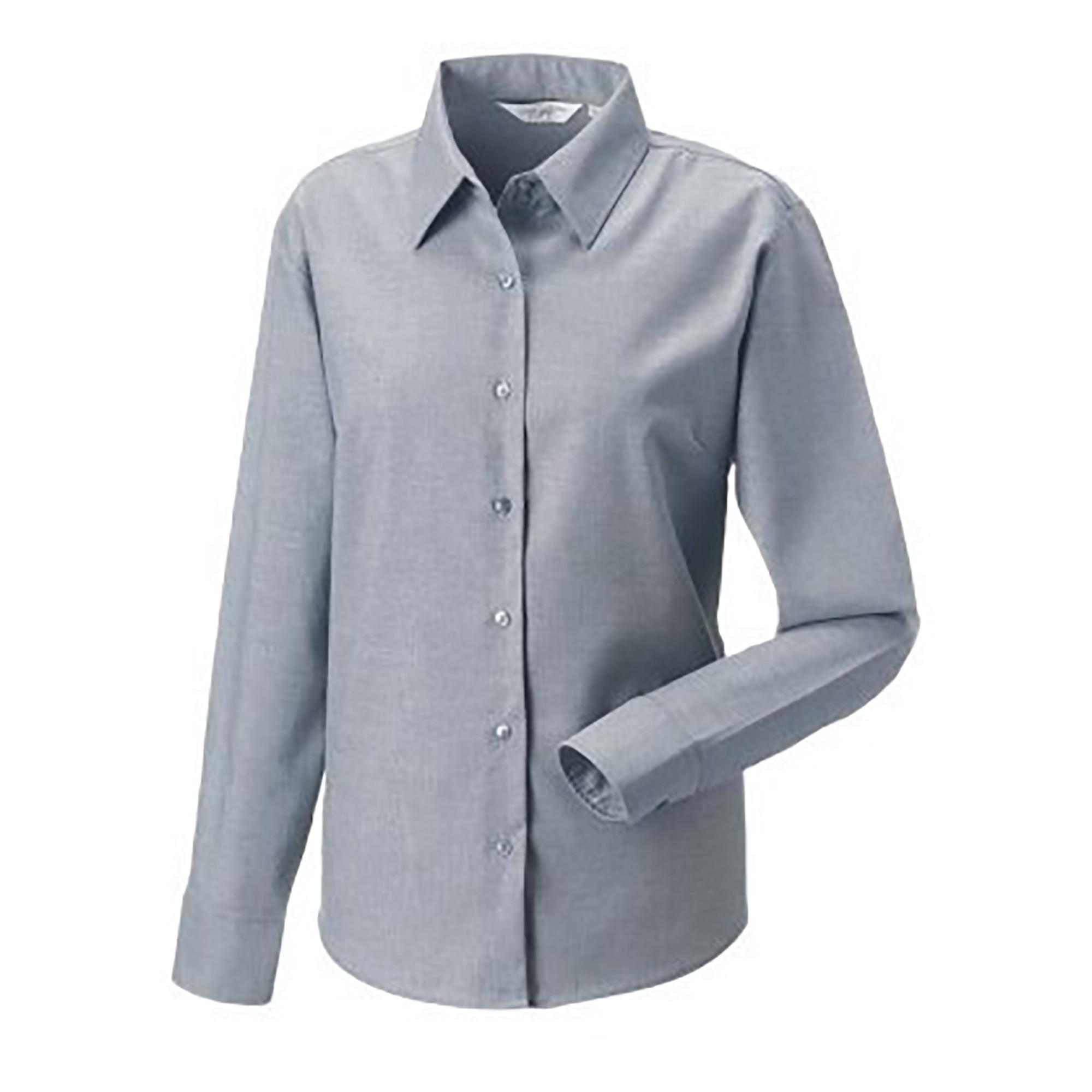 Russell Easy Care Oxford Camicia a Maniche Lunghe  