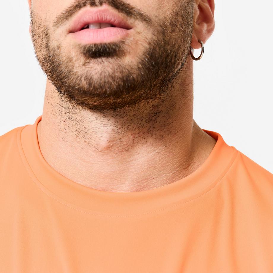 DOMYOS  T-shirt manches courtes - T-Shirt Herren Rundhalsausschnitt atmungsaktiv - orange 