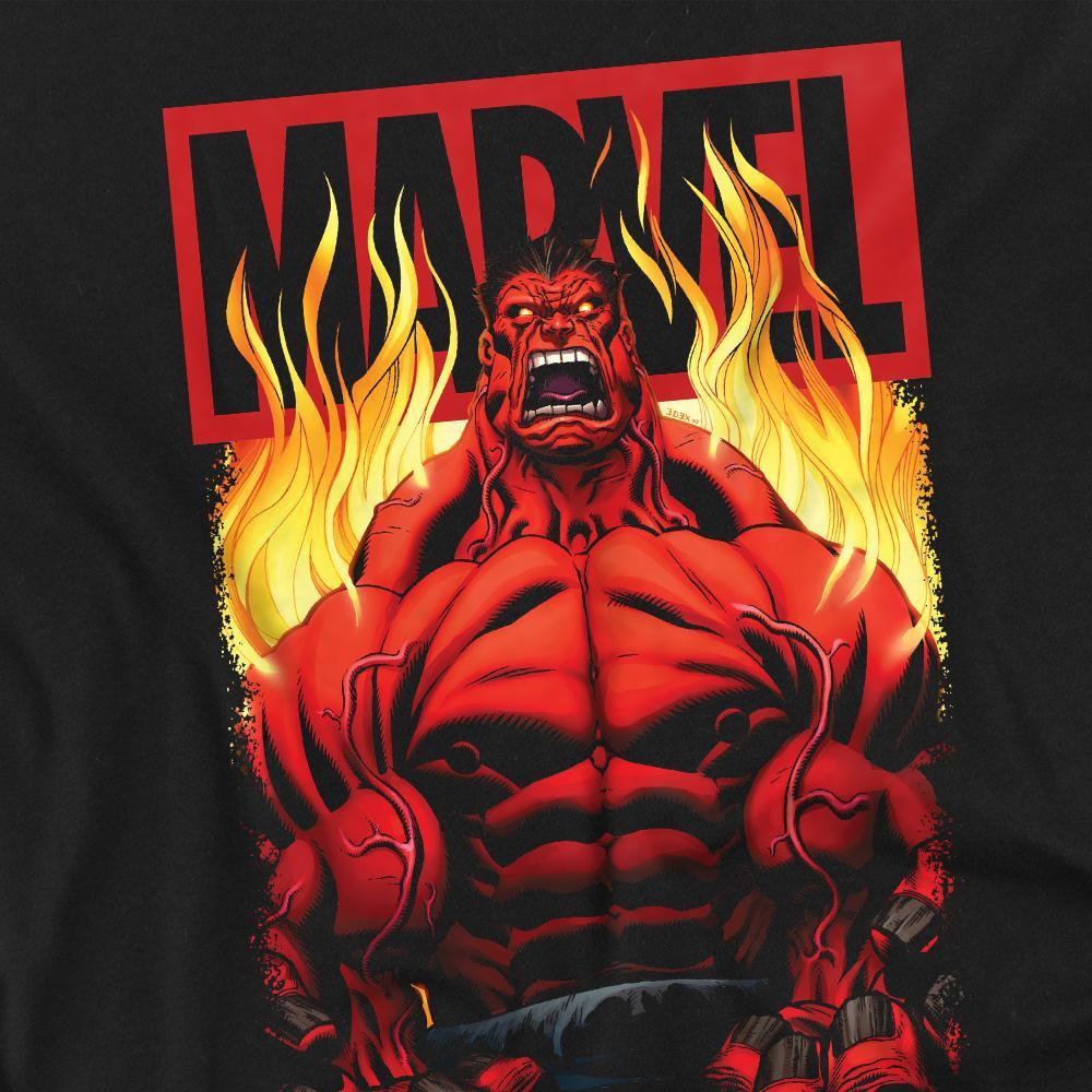 MARVEL Red Hulk T-Shirt Maniche Lunghe  