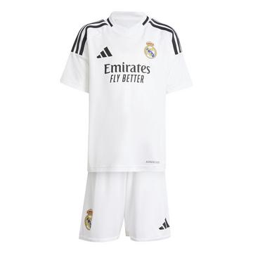 ensemble de maillot et short domicile enfant real madrid 2024/25