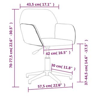 VidaXL Chaise de salle à manger pivotante tissu  