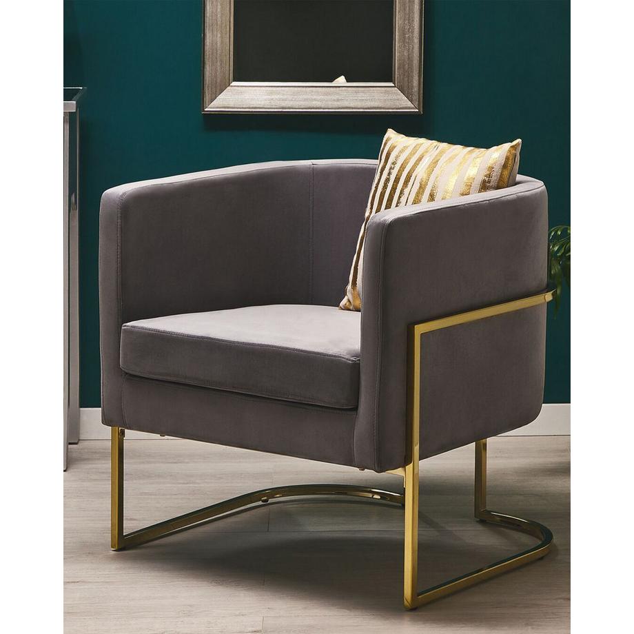 Beliani Fauteuil en Velours Moderne SIRKKA  