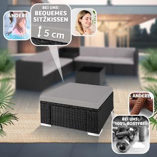 Tectake Pouf in rattan Bitonto robusto  