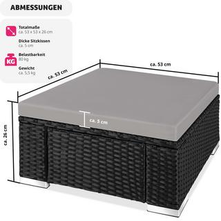 Tectake Rattan Sitzhocker  