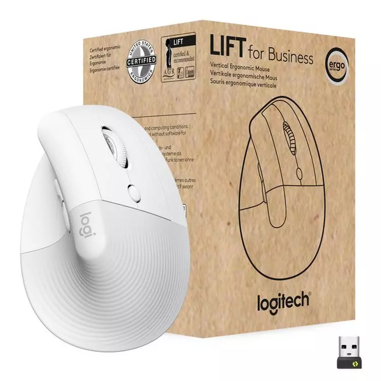 Logitech Lift for Business Maus rechts RF Wireless + Bluetooth Optisch 4000 DPIonline kaufen MANOR