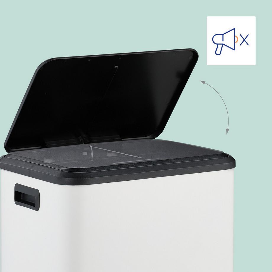 Northix Pattumiera da cucina, doppio scomparto  