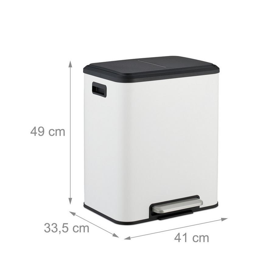 Northix Pattumiera da cucina, doppio scomparto  