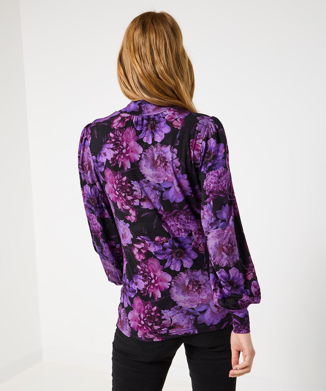 Joe Browns Top Jersey Imprimé Floral Col Montant  
