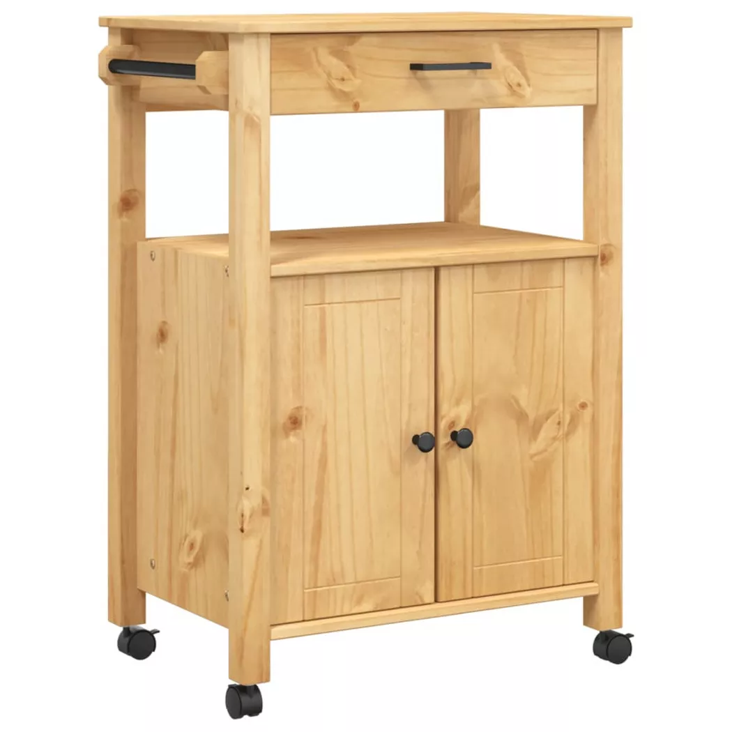 VidaXL - Küchenwagen kiefernholz, One Size, Braun
