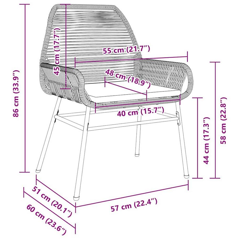 VidaXL Gartenmöbel set poly-rattan  