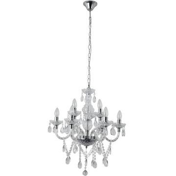 Kronleuchter transparent 9-flammig