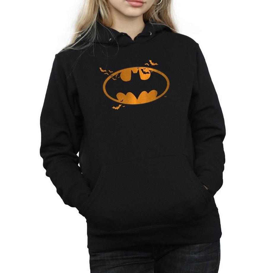DC COMICS Batman Halloween Logo Felpa con Cappuccio  