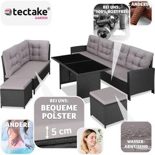 Tectake Salotto in rattan con telaio in acciaio Barletta  