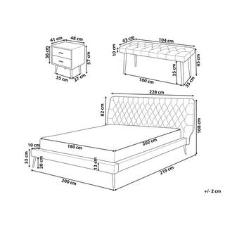 Beliani Ensemble de chambre en Cuir PU ESSONNE  