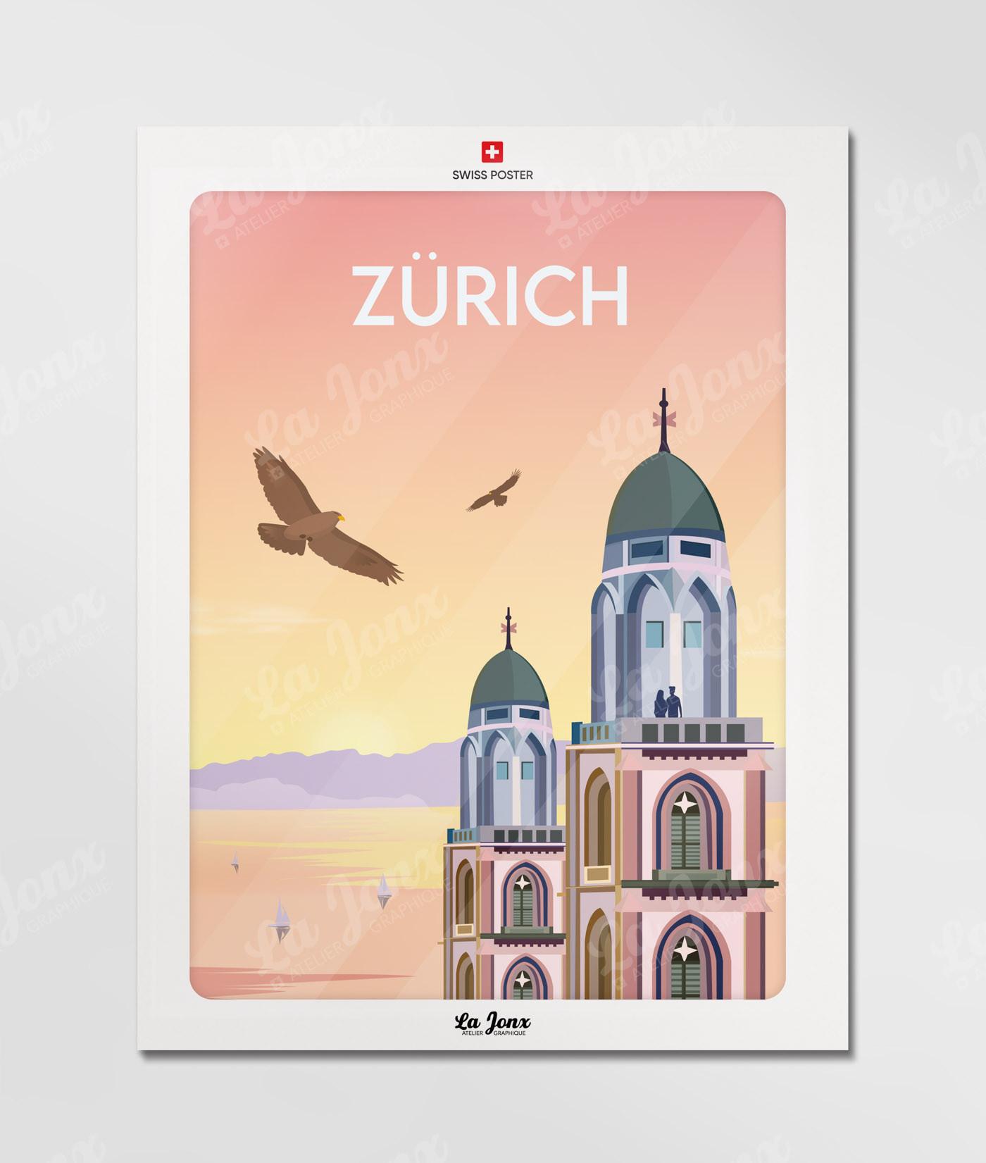 La-Jonx Zürich Grossmünster - Poster  