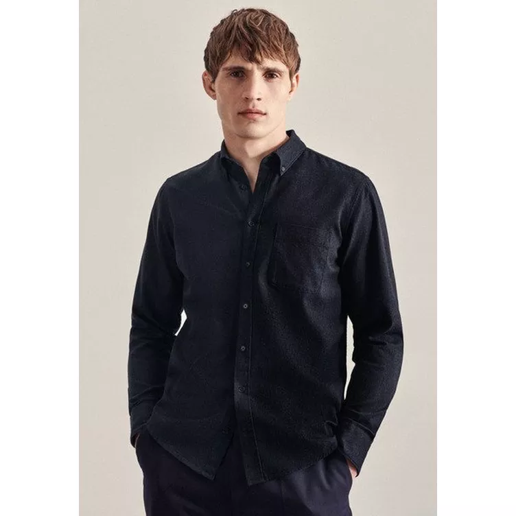 Seidensticker Casual Hemd Regular Fit Langarm Uni online kaufen MANOR