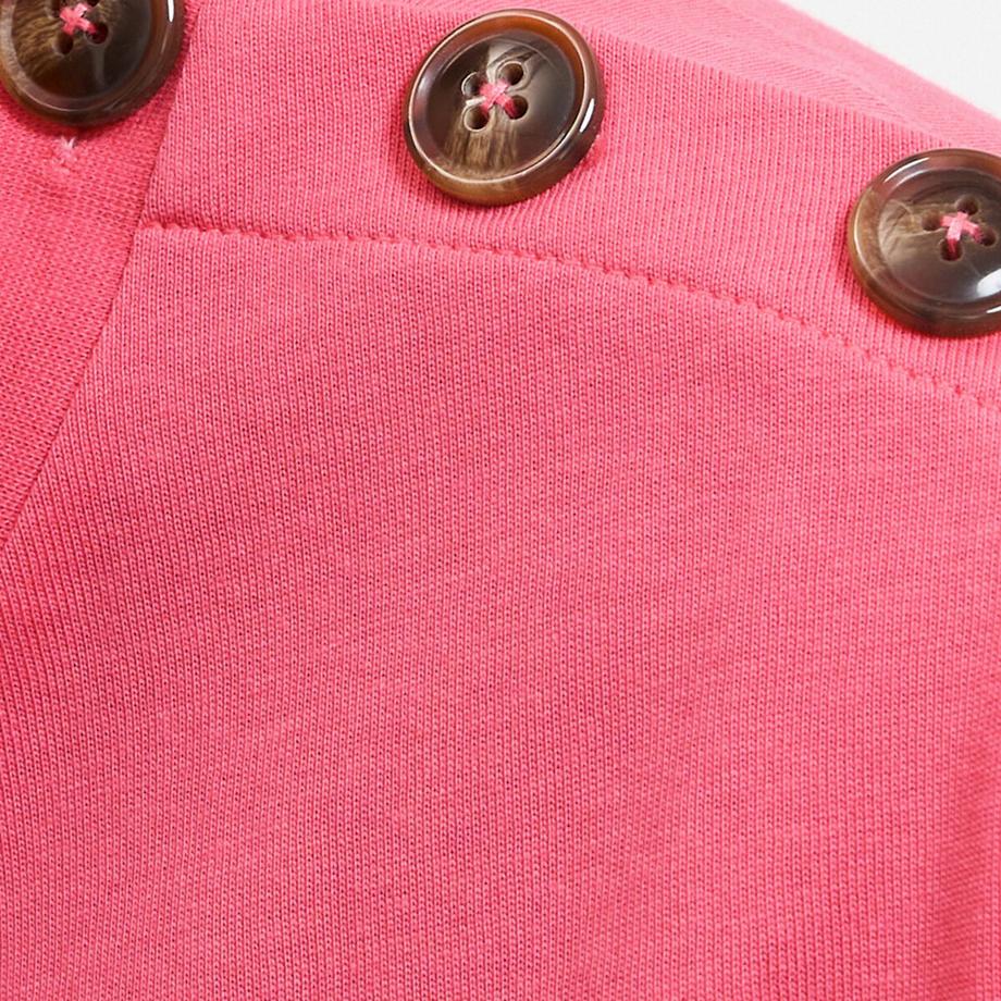 La Redoute Collections Abito T-shirt corto con abbottonatura sulla spalla  