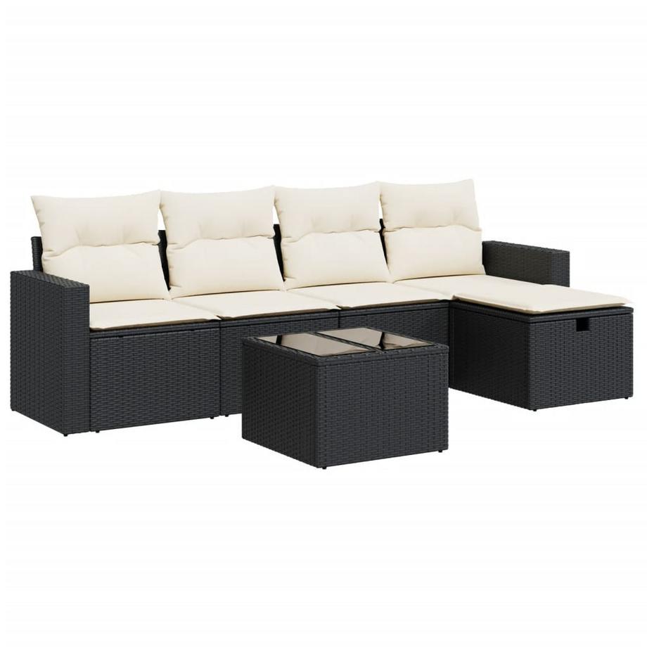 set di divani da giardino Polirattan