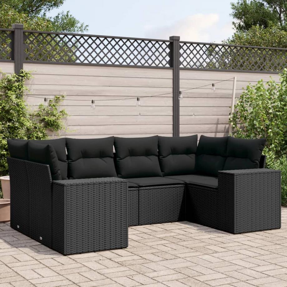VidaXL set divano da giardino Polirattan  