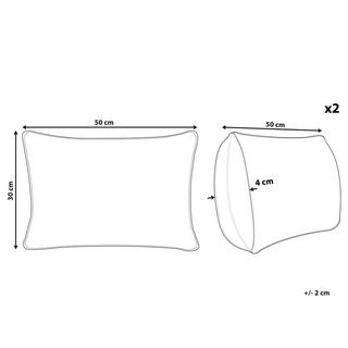 Beliani Set di 2 cuscini en Cotone Moderno DOLICHOS  