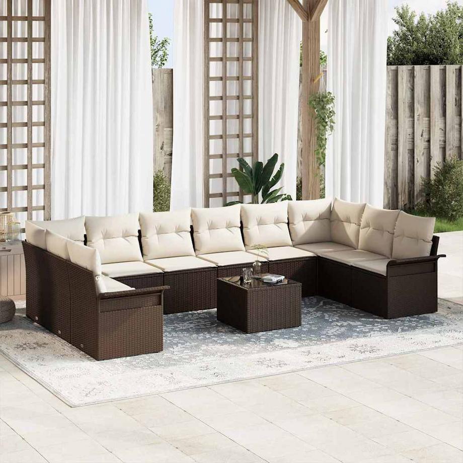 VidaXL Set di divani modulari Polyrattan  