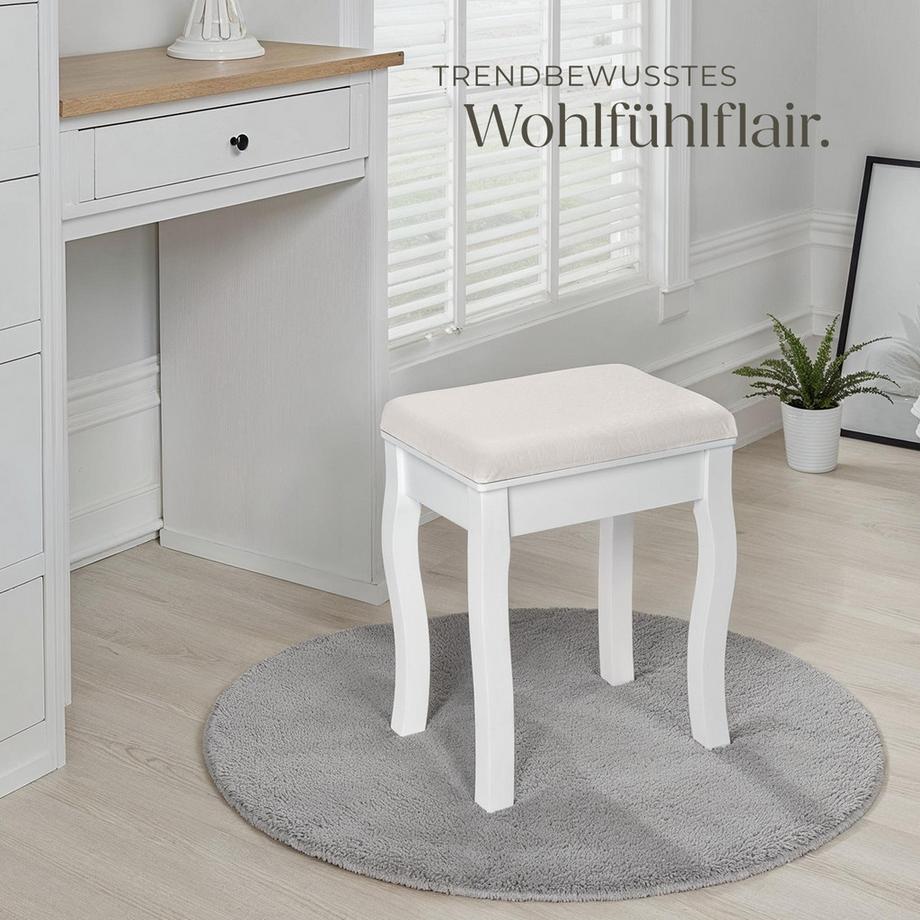 Tectake Tabouret pour coiffeuse table de maquillage  au look vintage  