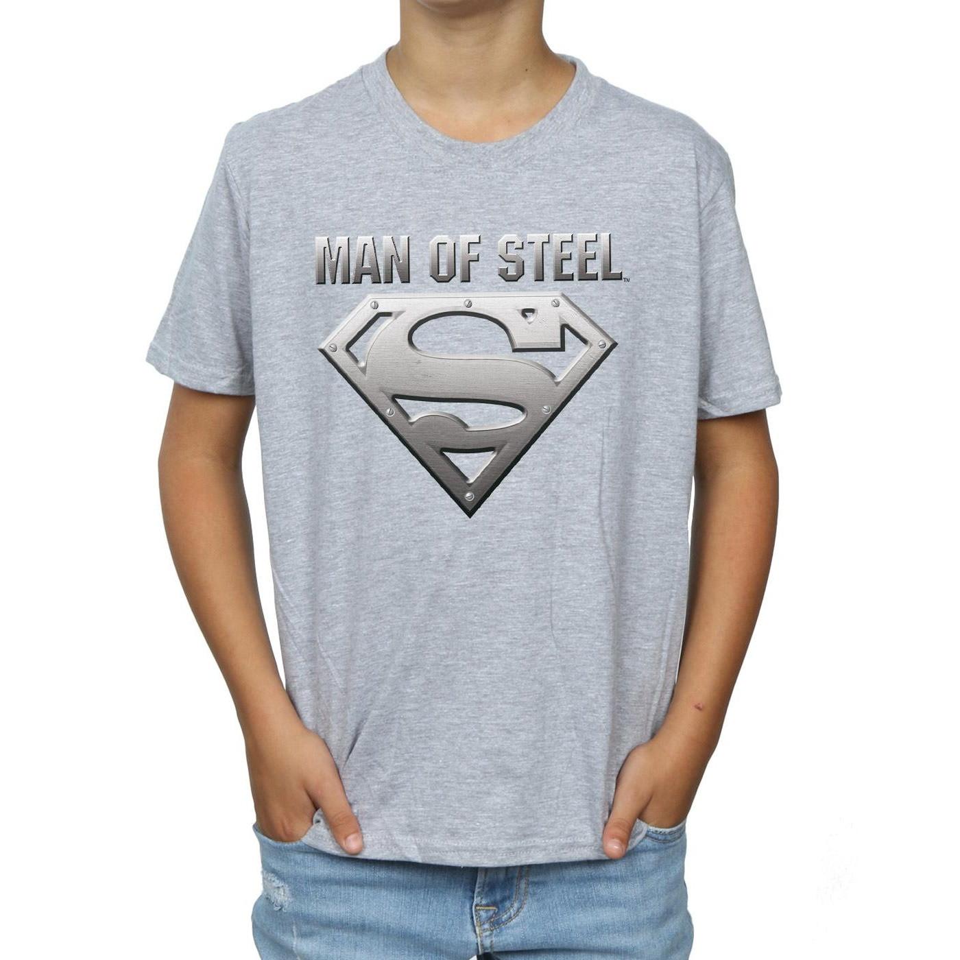 DC COMICS  Superman Man Of Steel Shield TShirt 